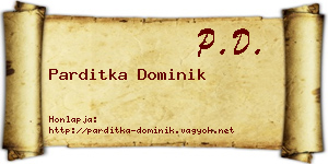 Parditka Dominik névjegykártya